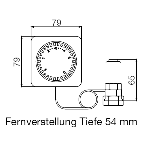 Abmessungen Oventrop Uni LH Fernversteller